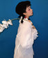 Petal Collar Pleated Blouse